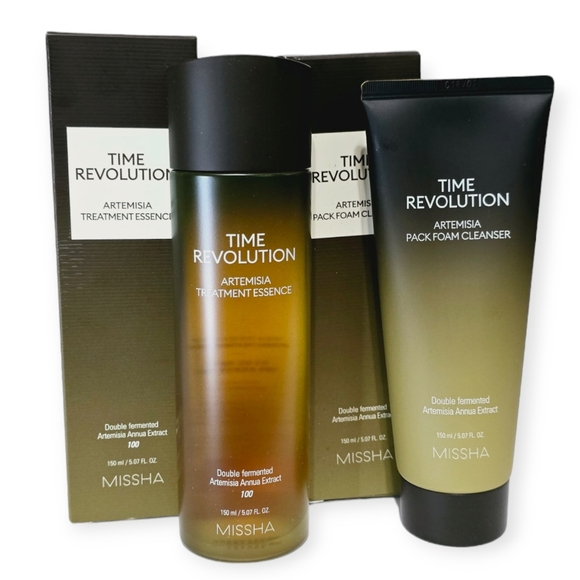 Missha Time Revolution Artemesia Essence & Foam Cleanser Set - Picture 1 of 13